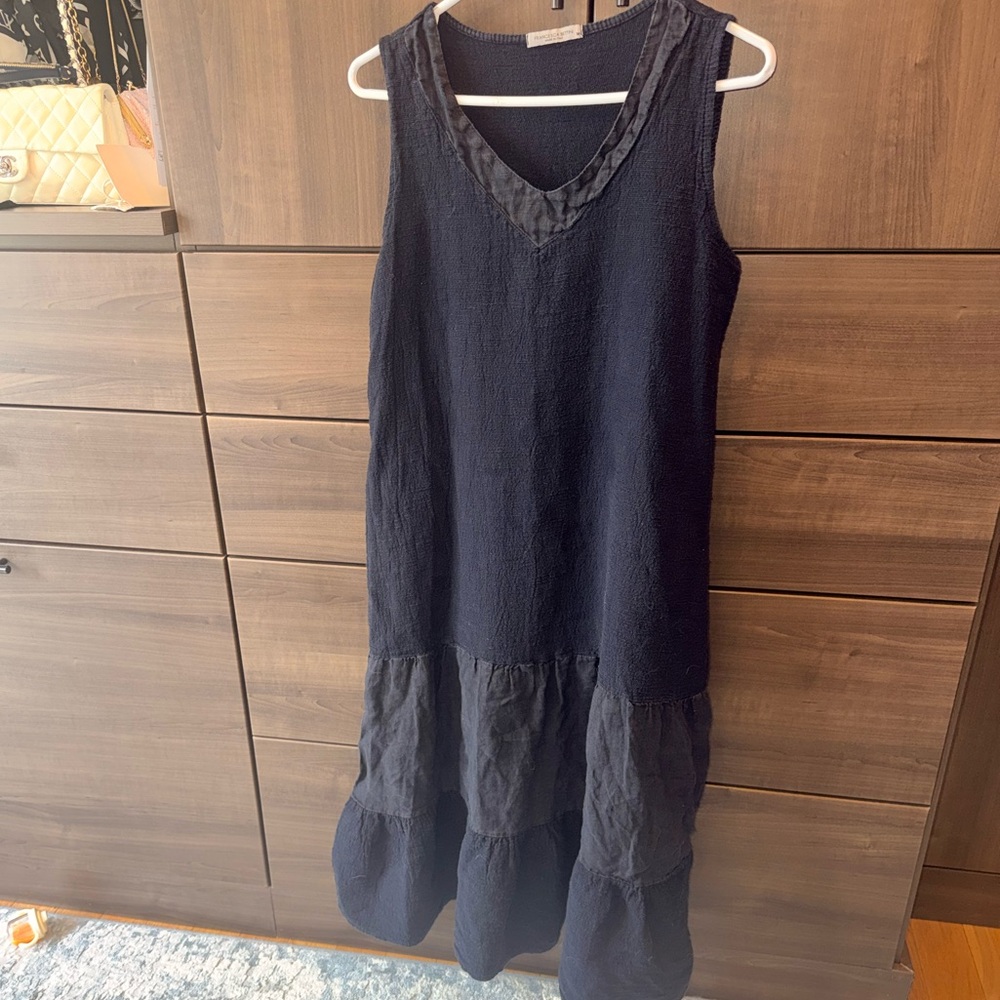 Linen + Cotton sundress/  Midi Dress - Picture 8 of 8
